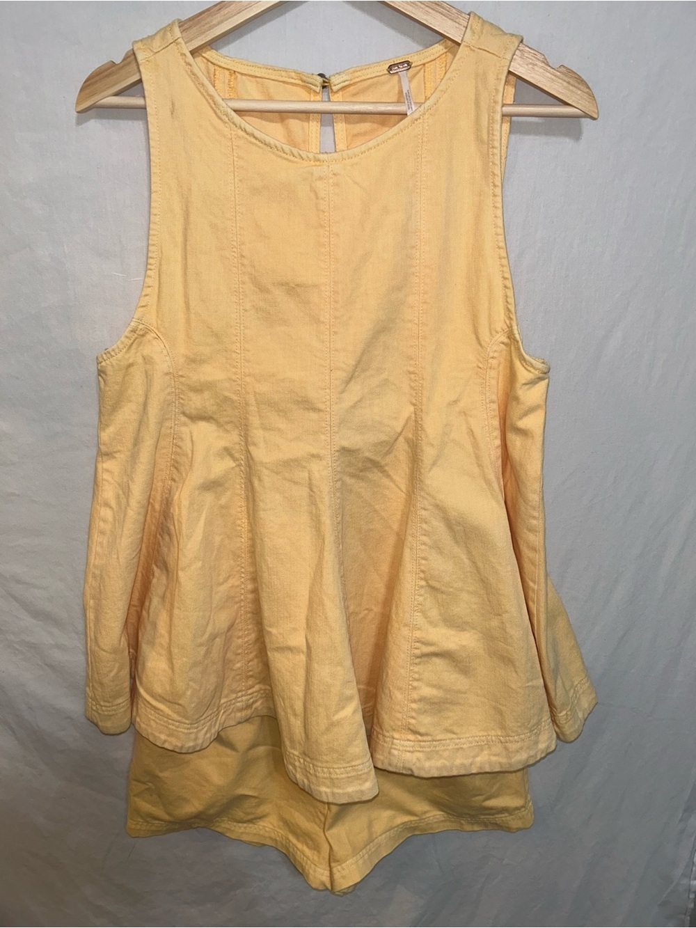 Free People- Cassius Denim Set- yellow